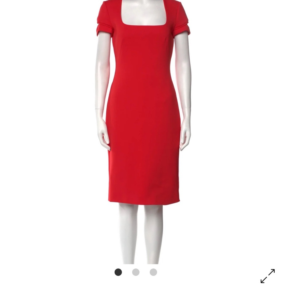 Alexander McQueen Red Midi Dress